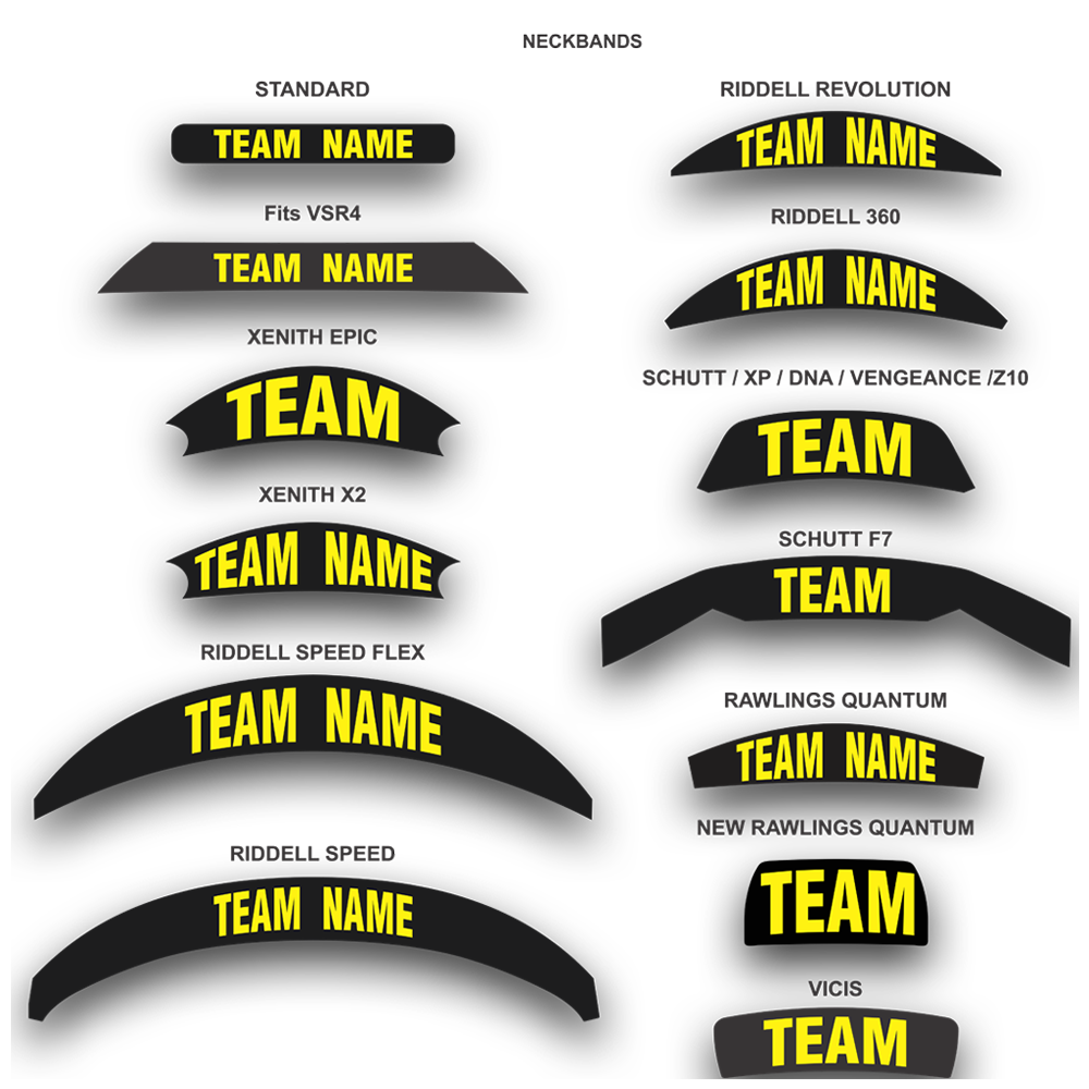 Football Neckband Decals