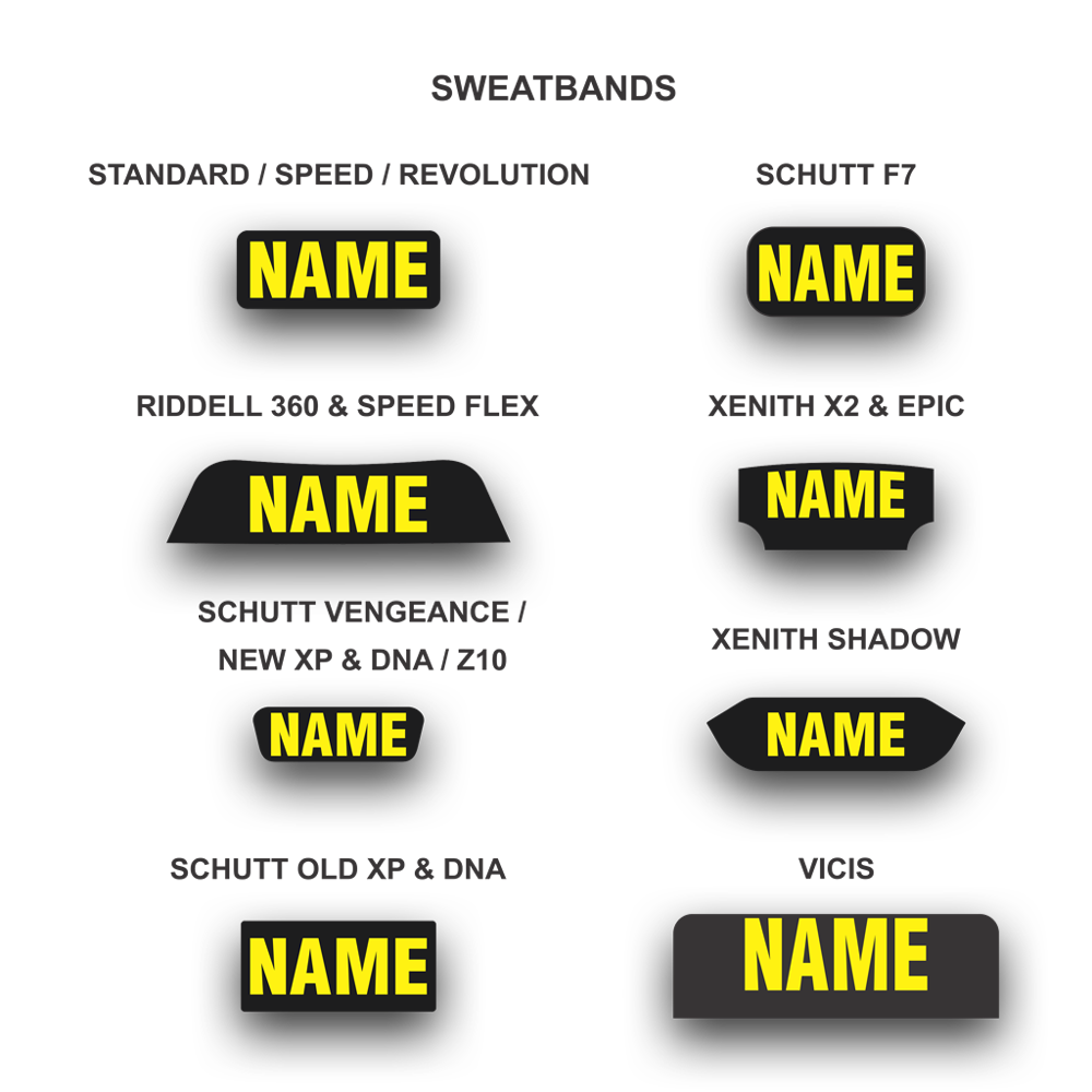 Football Sweatband Decals